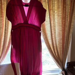 Hatch Pink and Orange Plaid Dress